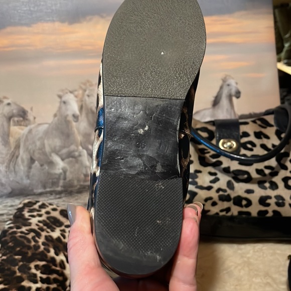 Italian over the knee leather animal print boots - Picture 7 of 8